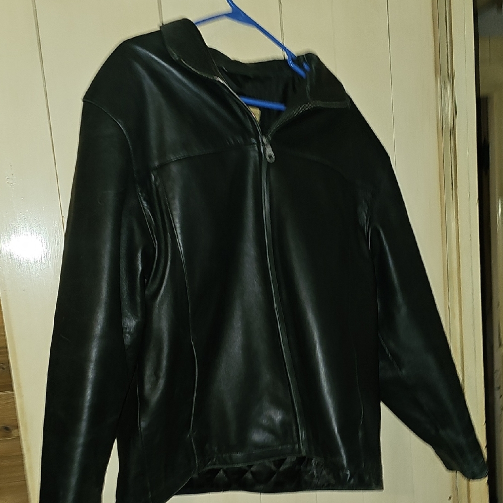 Men's Classic Black Leather Jacket Vintage